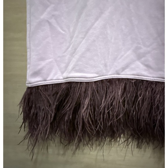 Le Superbe Amethyst Purple Avian Feather Dress Size Large NEW Retail $345 - Picture 5 of 7